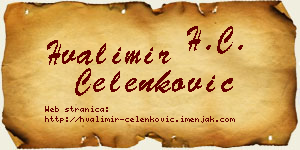 Hvalimir Čelenković vizit kartica